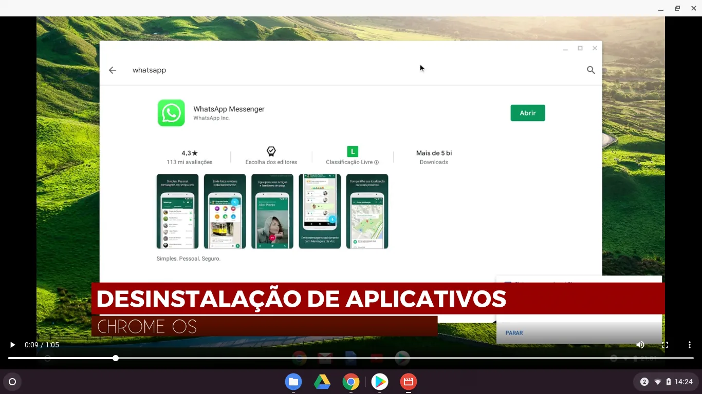 Remoção de Aplicativos no ChromeOs