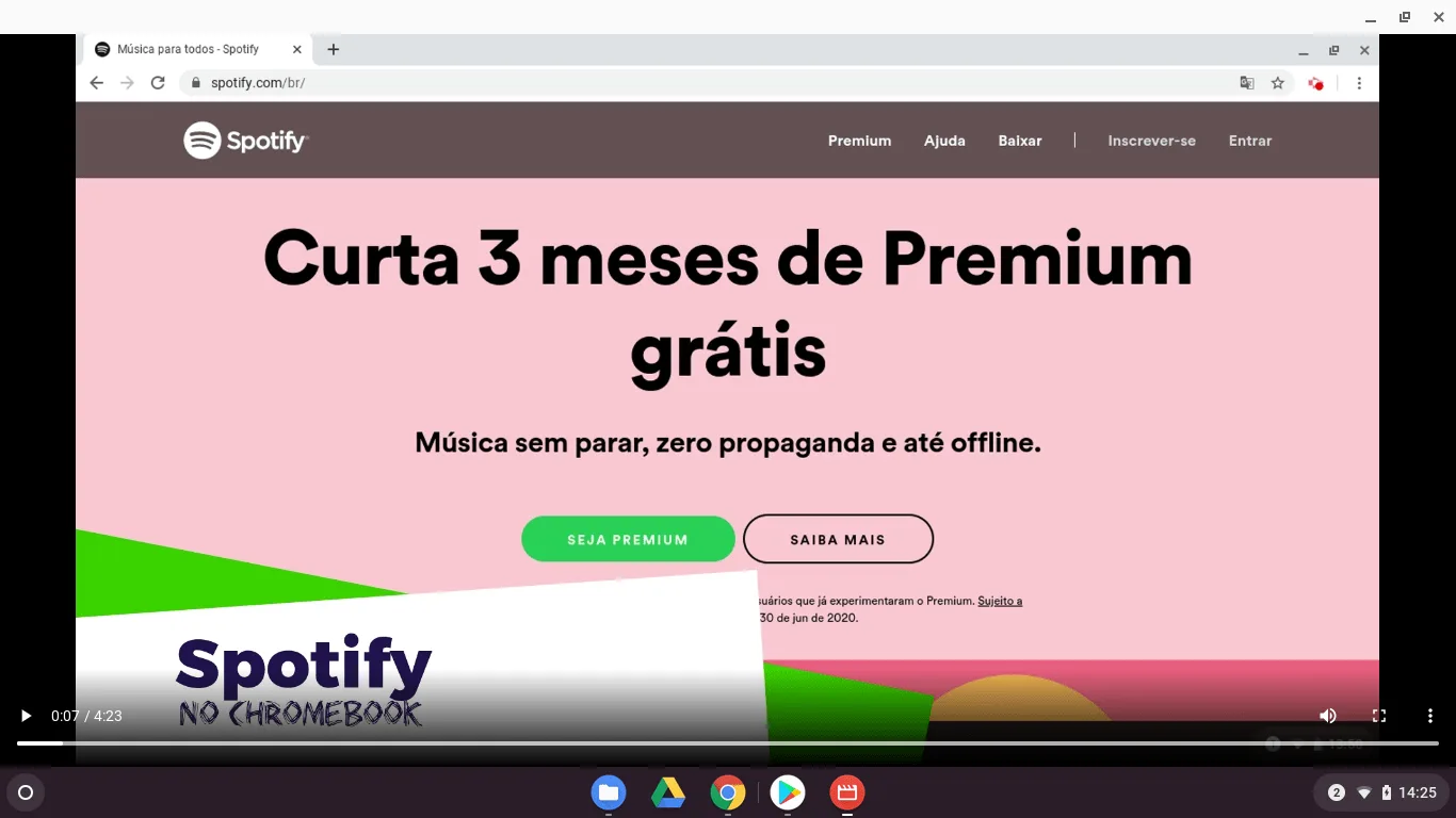 Spotify no Chromebook