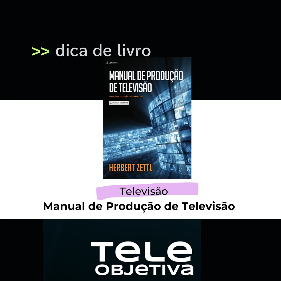 Arte para divulgação do artigo: "Dica de Livro Manual de Produção de Televisão"